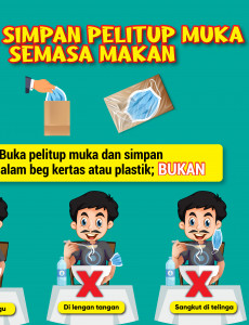 Cara Simpan Pelitup Muka Semasa Makan